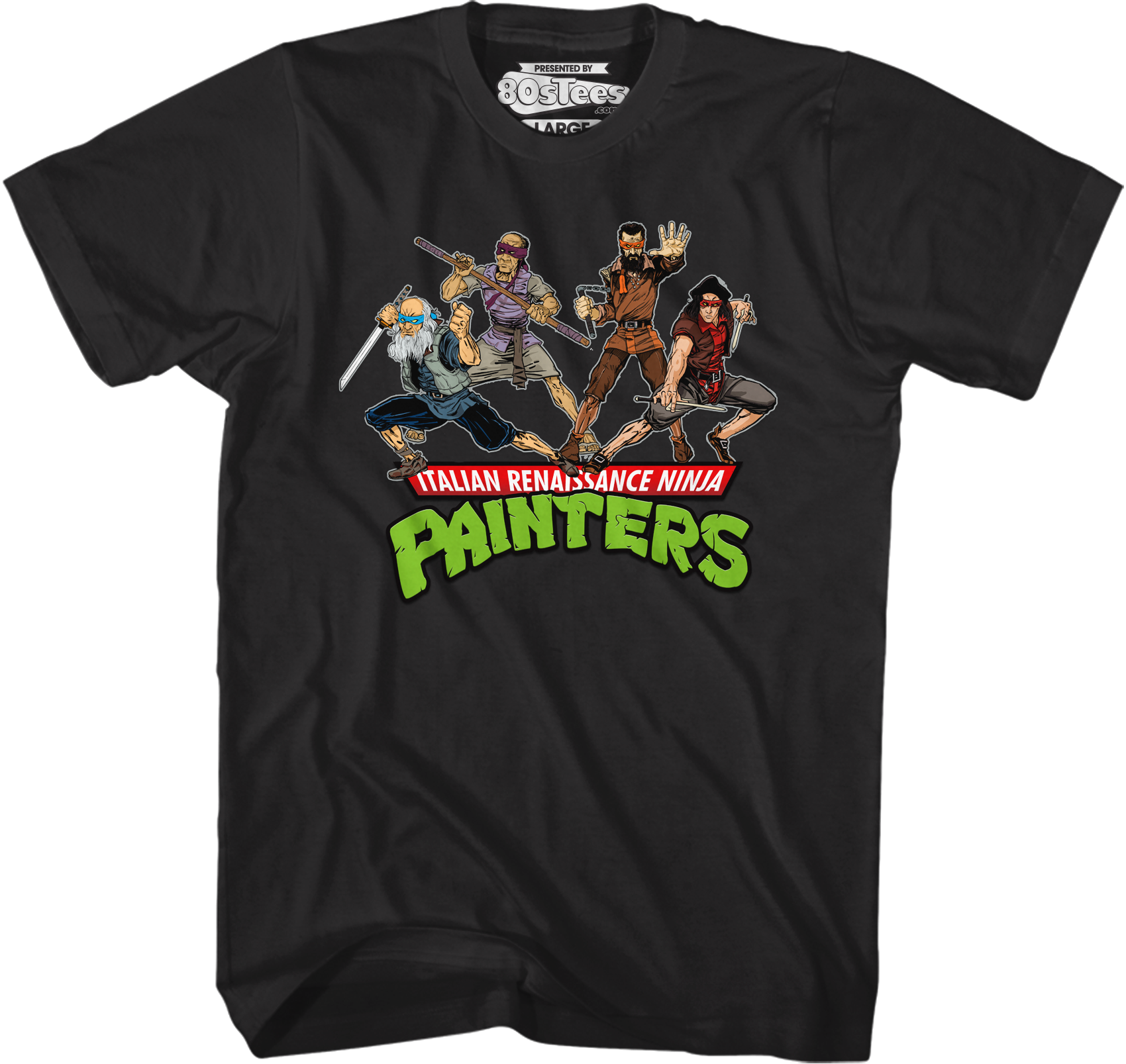 Black Italian Renaissance Ninja Painters T-Shirt