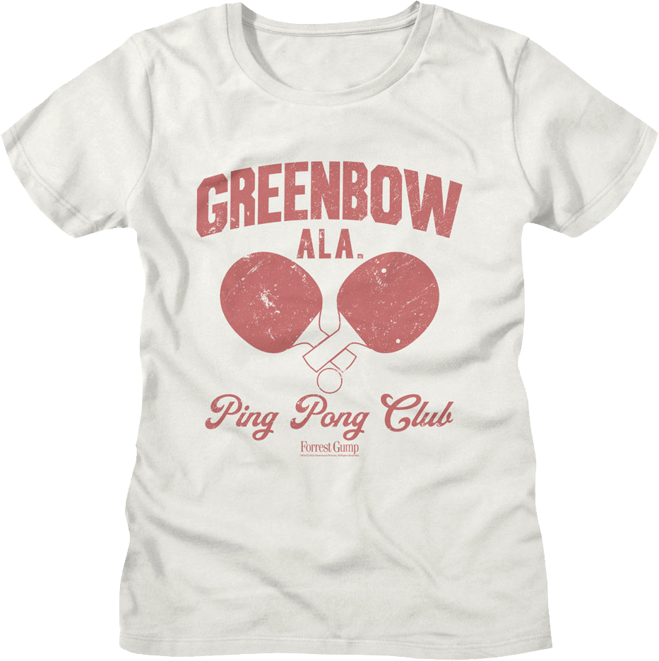 Womens Greenbow Ping Pong Club Forrest Gump Shirt
